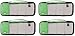 Amazon Basics 4 Piece Packing Travel Organizer Zipper Cubes Set, Slim, Green