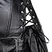 Faux Leather Corset Dress for Women Stempunk Zipper Bustier Skirt Mini Set Halloween Black L