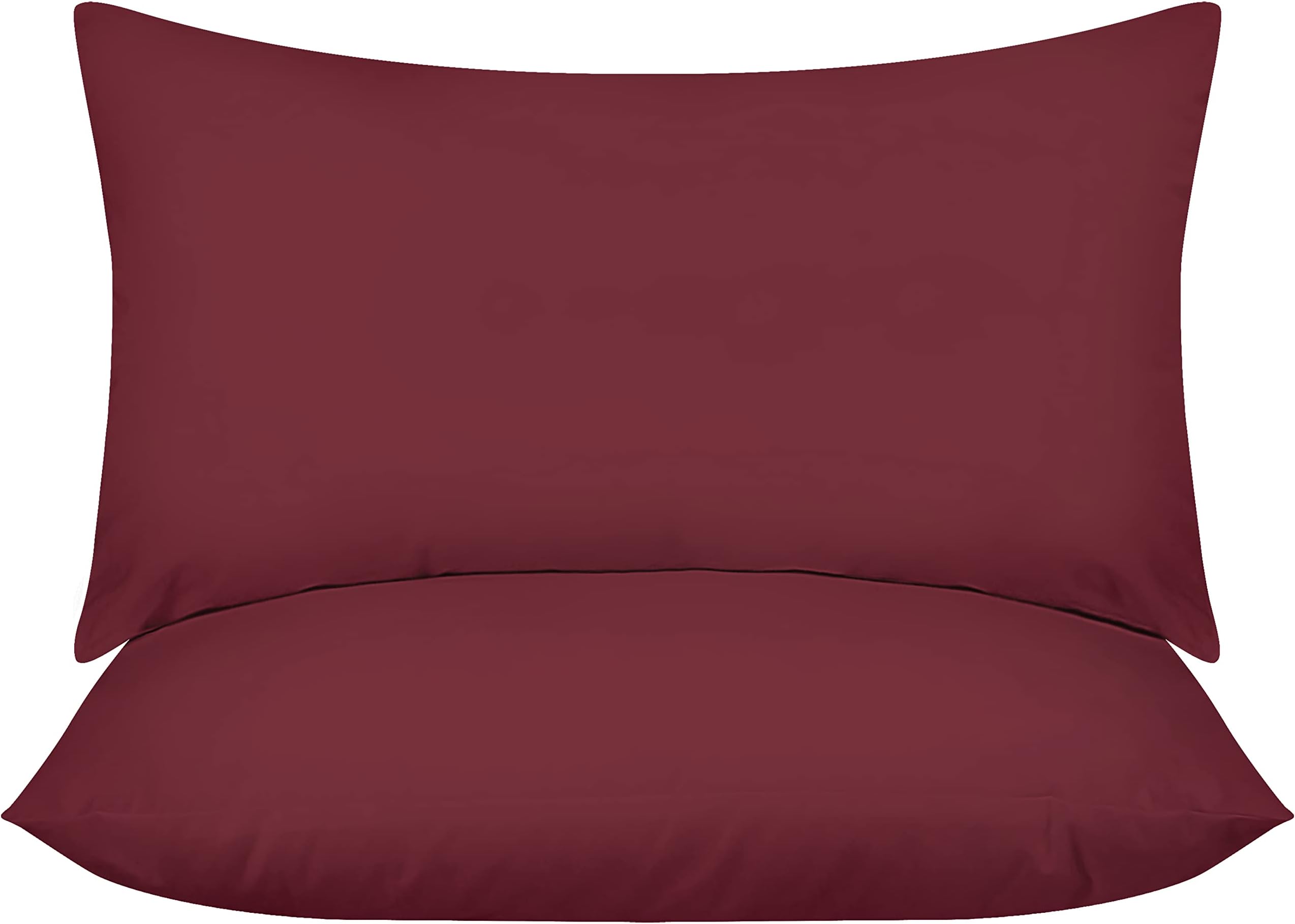 Utopia Bedding Throw Pillows (Pack of 2, Wine Red), 12 x 20 Inches Indoor Decorative Pillow Insert for Sofa, Bed and CouchOEKO-TEX STANDARD 100