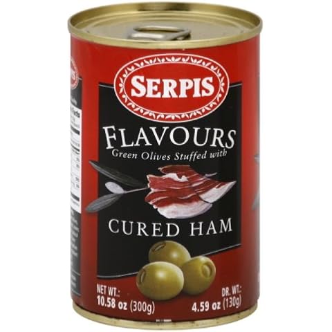 Serpis Stuffed Olives with Ham, 10.58-Ounce (Pack of 3) Cover