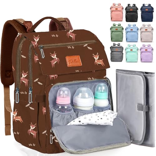 Image of PILLANI Baby Diaper Bag Backpack - Large Bag for Boys & Girls, Waterproof Diaper Backpack - Travel Diaper Bags w/Changing Pad, Baby Registry Search & Shower Gifts - Essentials Must Haves Newborn Stuff
