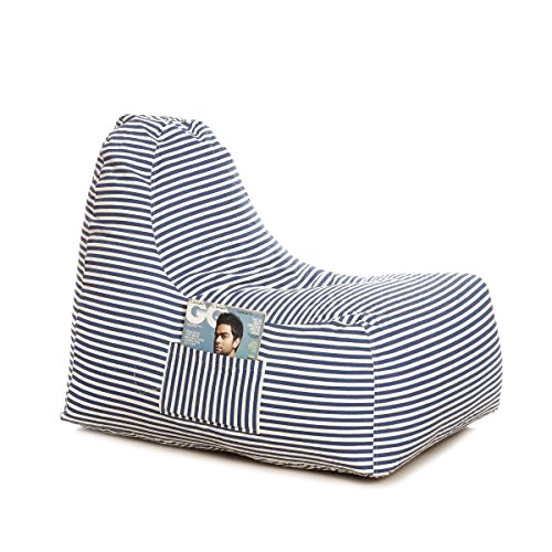 Image of Style Homez Hackey Cotton Canvas Stripes Printed Bean Bag XXL Size Filled with Beans Fillers