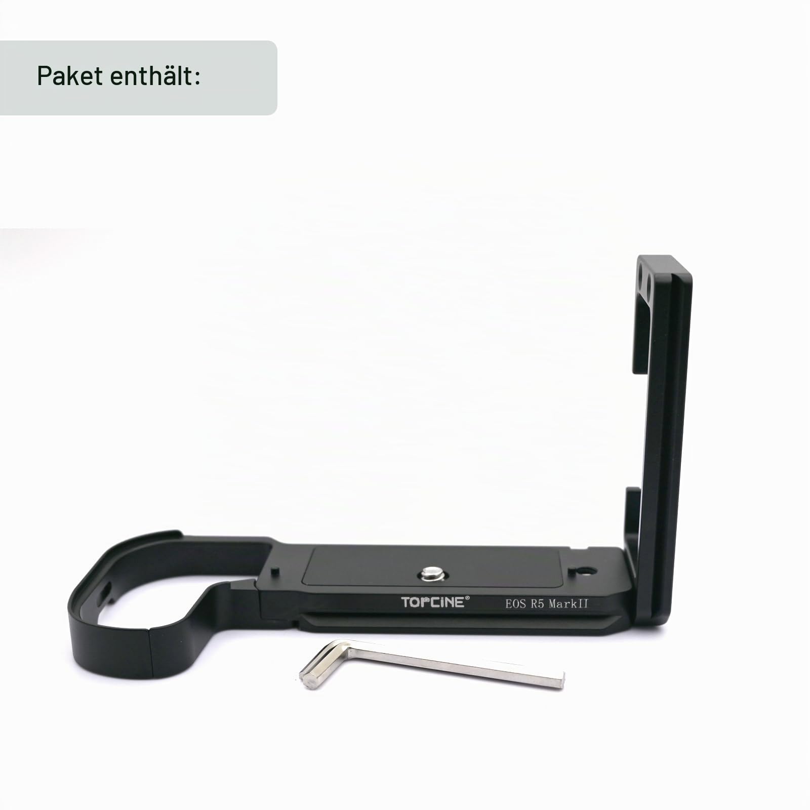 R5II L-Platte kompatibel für Canon EOS R5 Mark II L-Halterung mit Schnellwechsel-Arca-Platte, vertikaler und horizontaler Schussschalter für Canon R52, Schutzgehäuse, direkt für DJI RS4 Pro RS4 RS3