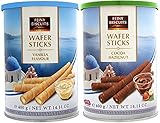 Wafer Rolls Variety Pack - Vanilla Flavoured Cream (400g) & Hazelnut and Cocoa Cream (400g)