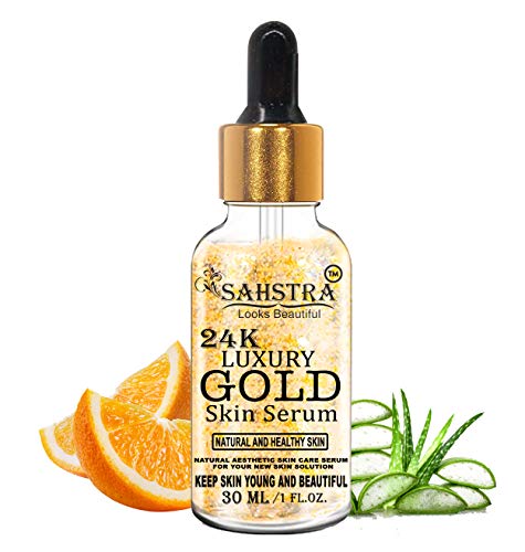 SAHSTRA 24K Gold Face Serum for Skin Booster, Women, Men (30Ml)