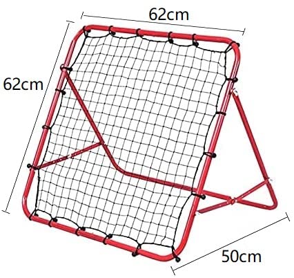 Football Training Net,Small Rebounder Net Practise 62cm*62cm Soccer Kickback Target Goal Play Teens Adults Softballift Training Aid Birthday Gift Red