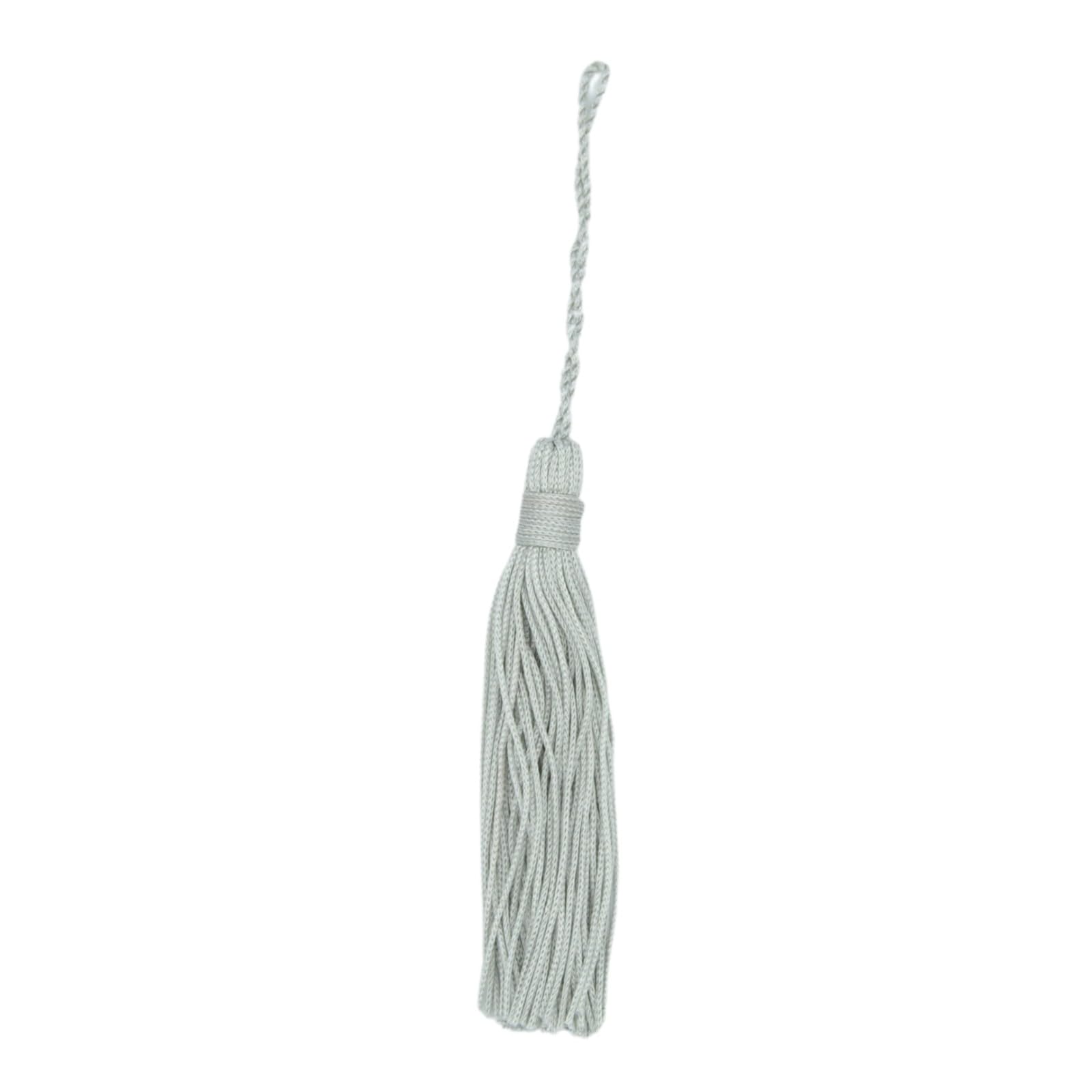 celloexpress Key Tassels 100mm/10cm - Curtains, Bookmarks, Gifting, Crafts (Grey 6707, Pack of 10)