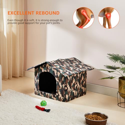 Image of Amazon Basics Soft Pet Kennel (Large) | Pet Habitat - Multi-Color Printed | Soft & Cozy Pet Kennel (60L x 60Wx 62H Centimeters)