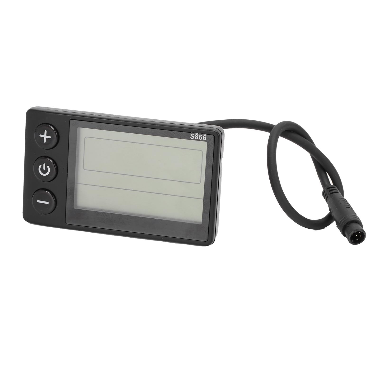 Display LCD per Bici Elettrica, Pannello di Controllo S866 con Contorno Impermeabile a 6 Pin per Modifica Scooter, Computer di Guida con Schermo Grande, Manubrio Universale da 22,2 Mm