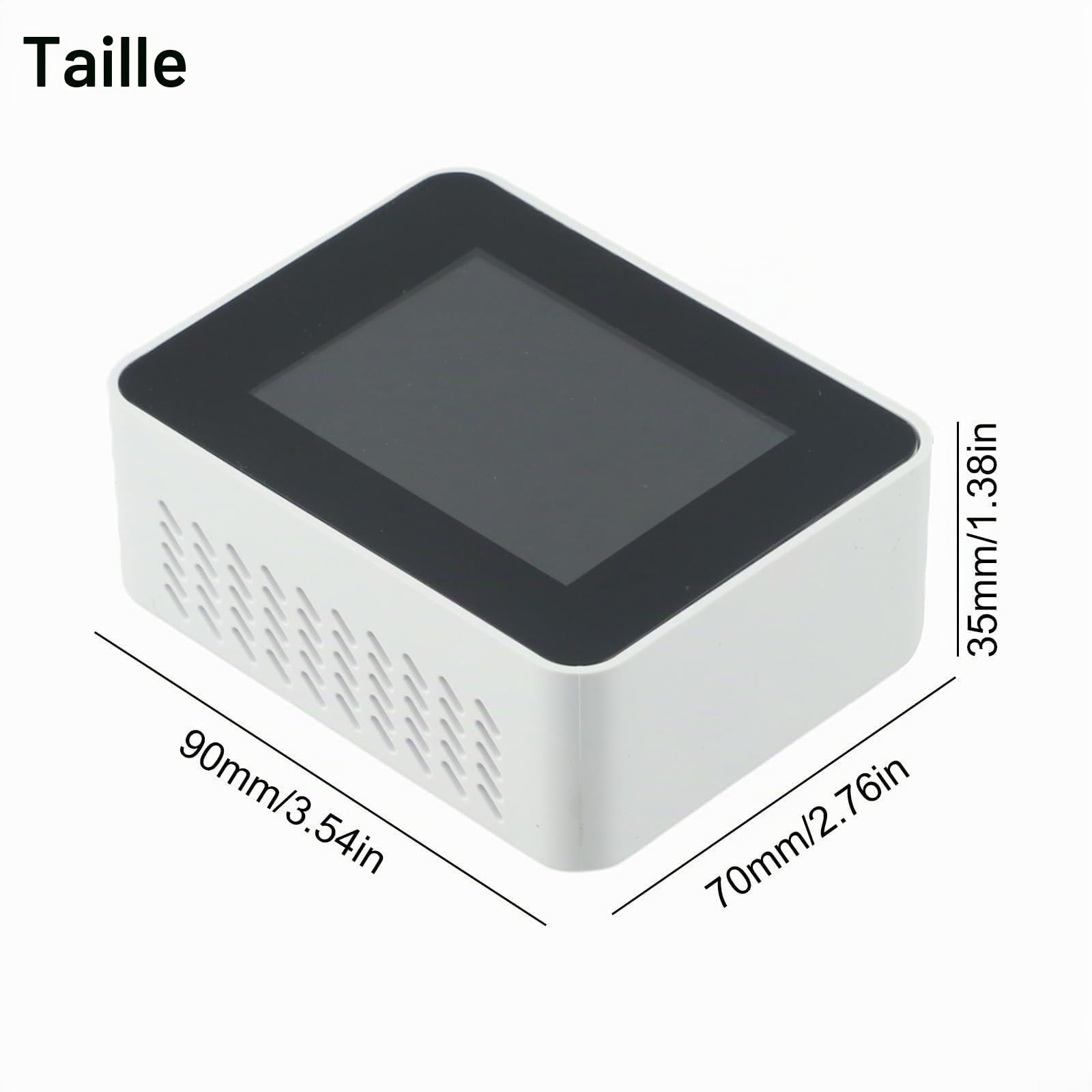 Moniteurs de qualité de l'air Professionnels 5 en 1 Détecteur CO2 d'intérieur TVOC HCHO Testeurs avec capteurs de température et d'humidité Analyseurs de qualité de l'air Portables pour la