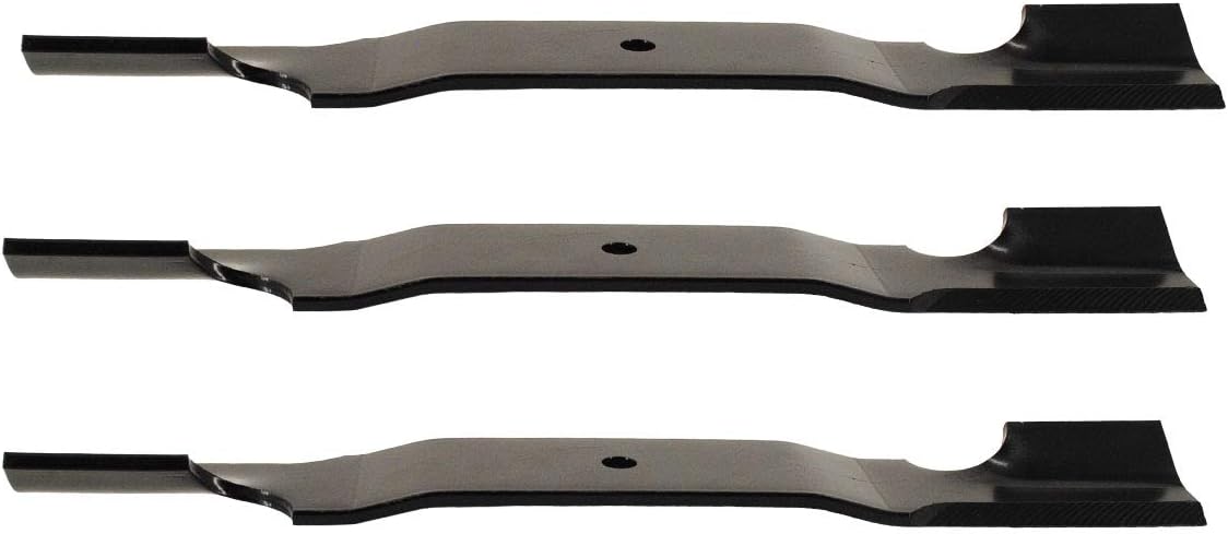Grasshopper Set of 3 Mower 18" LaserEdge EverSharp High-Lift Notch Lawn Mower Blades, for All 52" FrontMount and MidMount Duramax Decks, OEM Yard Mowing Replacement Part 320317