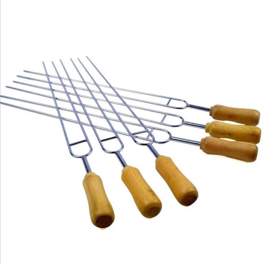 GTHTUHFD Grill Utensils 6Pcs Meat Goose Round Roast Skewers Stick Stainless Steel Bbq Needle Barbeque Skewers Kitchen Utensils Camping Picnic