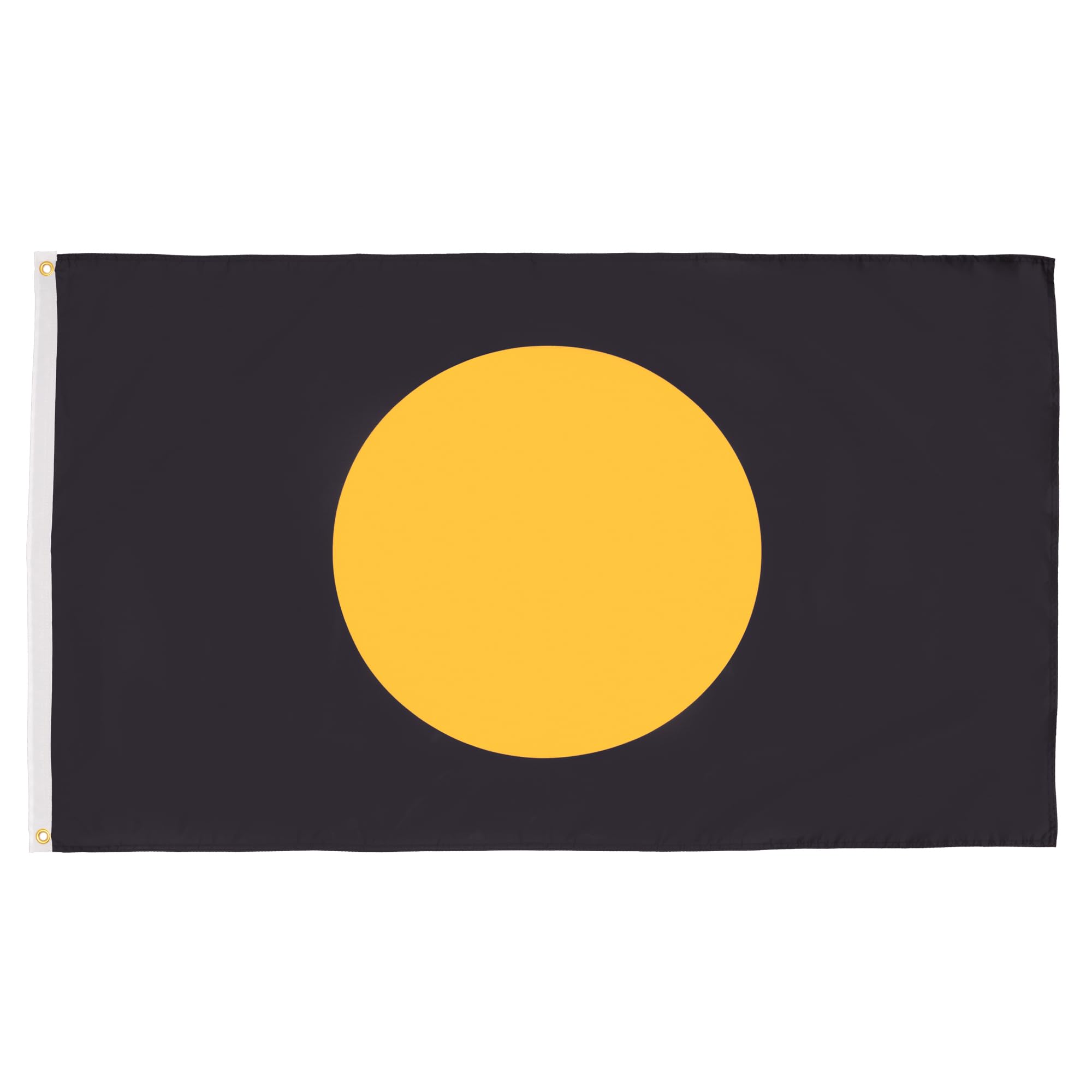 AZ FLAG - Black With Orange Circle Flag - 2x3 Ft - 100D Polyester Race Officer - Racing Banner with Two Metal Grommets - Fade Resistant - Vivid Colors - 2' x 3' Feet - 90x60 Cm