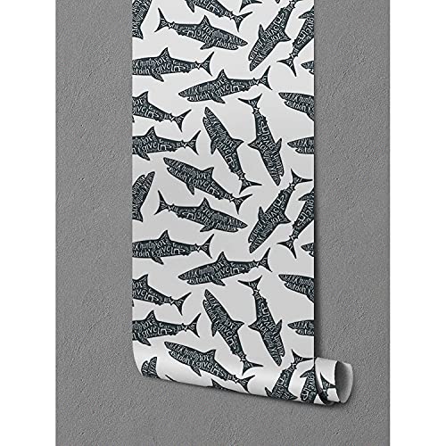 Papier peint requins impression latex Muralo deco meuble chambre lavable - 5