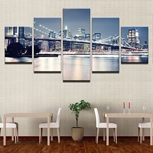 Tableau Peinture Pont de Nuit Idée Cadeau d'Anniversaire Original