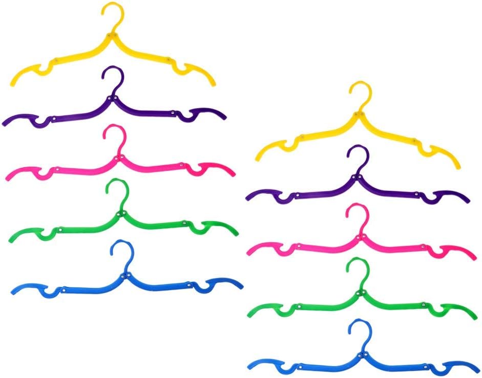 Coat Hangers,Clothes Organizer,Pack of 10 Foldable Clothes Hangers Non-Slip Trouser Hangers