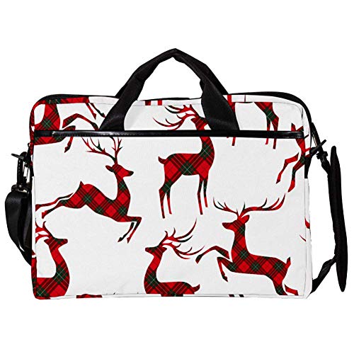 Sacoche ordinateur portable 14 15.4 pouces motif renne rouge