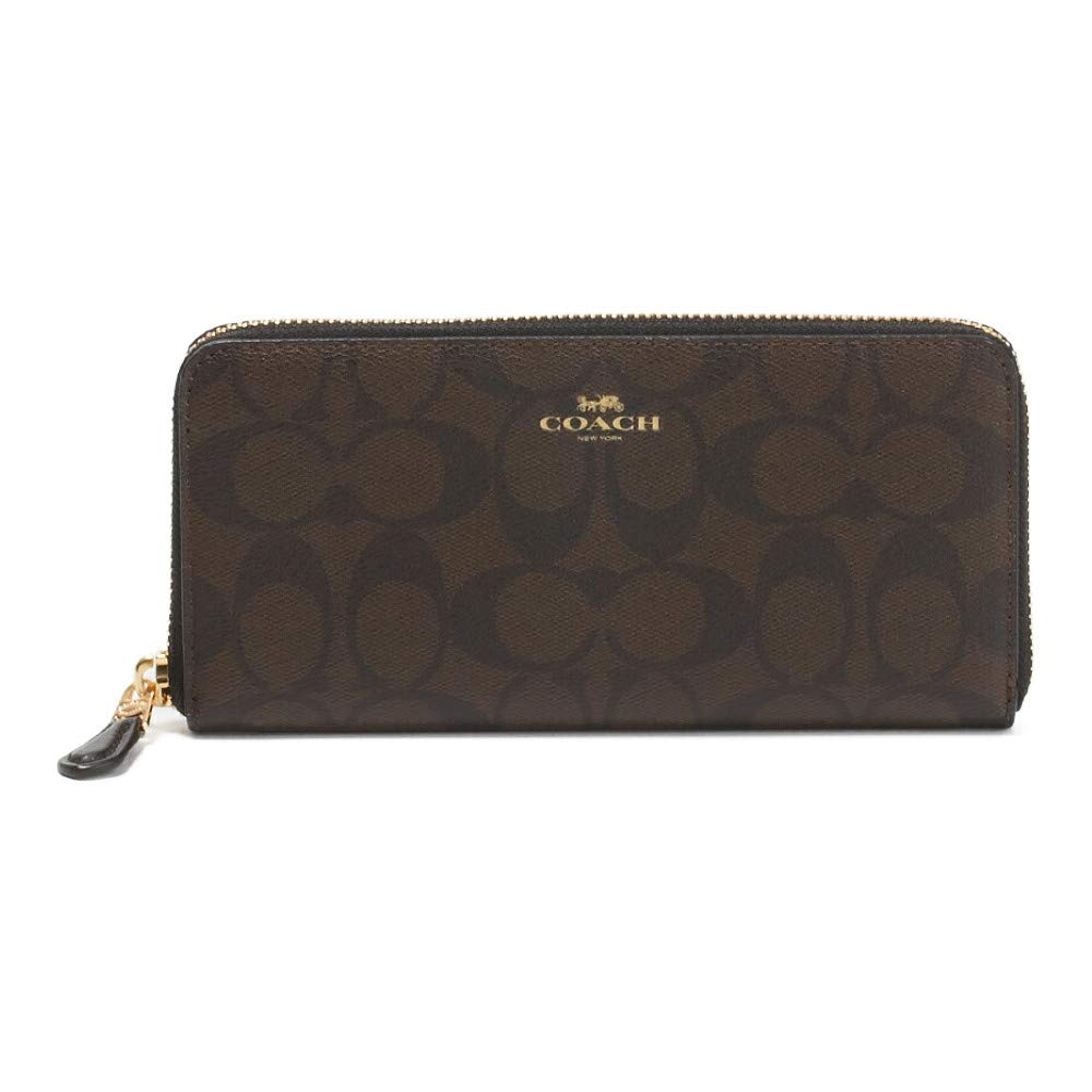 マミーです　COACH　長財布 コーチ 長財布 財布 レディース シグネチャー カーキ&サドル