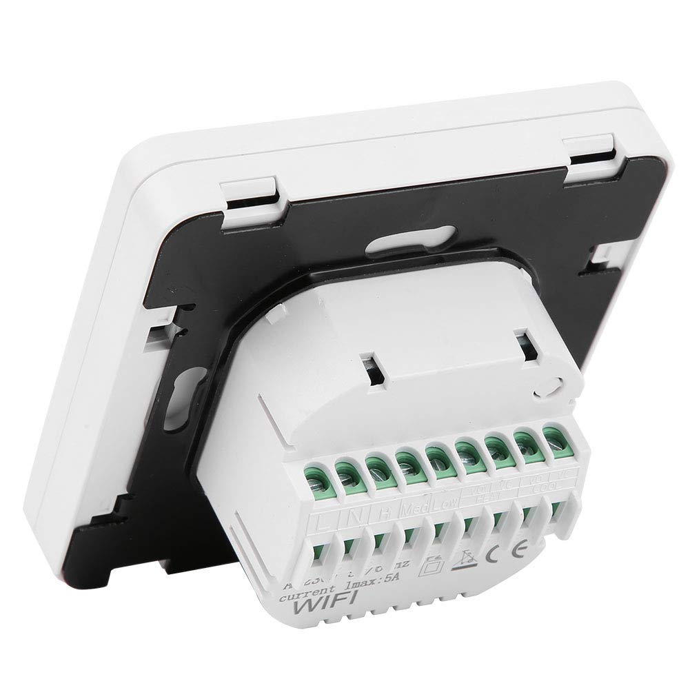 Walfront AC200-240V Thermostat Ventilo-Convecteur Intelligent Digital Central Climatiseur Thermostat Régulateur de Température Unité de Bobine de Fan Affichage LCD(WiFi Type)