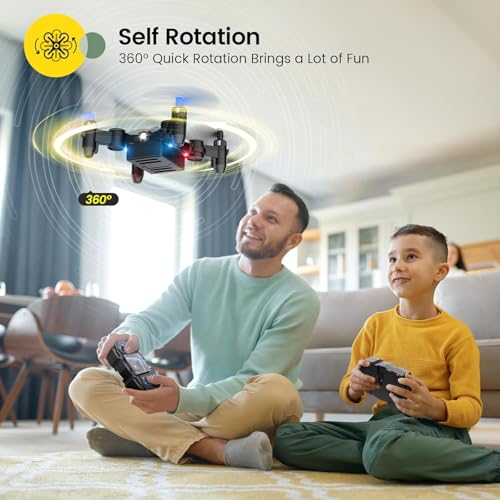 Image of Holy Stone HS190 Foldable Mini Drone for Kids Beginners, RC Nano Quadcopter with Altitude Hold, 3D Flips, High Speeds Rotation, Headless Mode, Throw to Go, One Key Return, Great Gift Toys for Boys and Girls, Blue