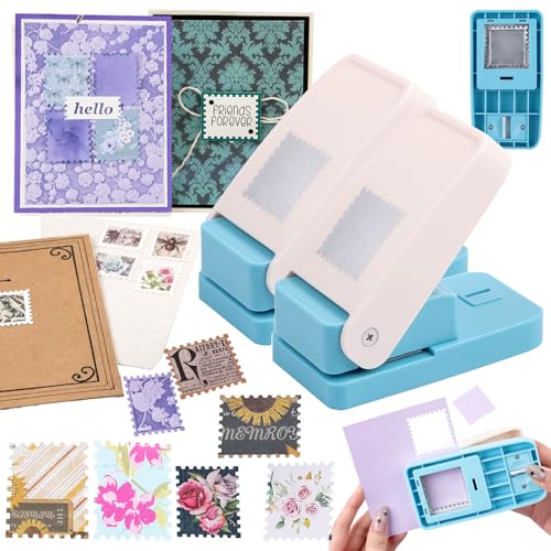 Perforadoras rectangulares evitan cortes torcidos en tus tarjetas de papel set de 2