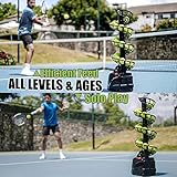 Tennisbälle Maschine(Maximal 30 Bälle),Tennisball Trainer für selbsttraining,Anfänger/Kinder/Lehrer/Zuhause/Gericht,genaue effiziente Ballwurfmaschinen für alle Stufen/Alter,AC&Batterie&USB-Kabel