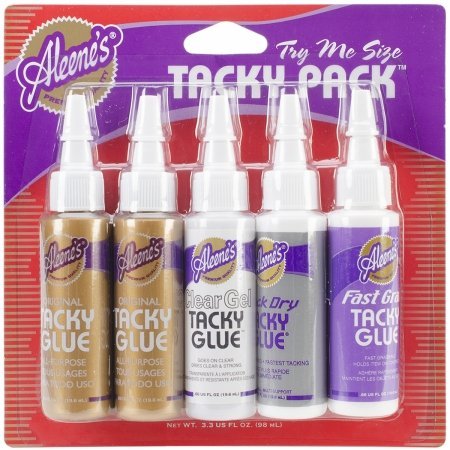 Aleene'S Try Me Size Tacky Pack .66oz 5/Pkg-Clear Gel, Quick Dry, Fast Grab, 2 Orig