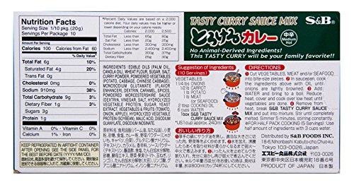 S & B Tasty Curry Sauce Mix, Med/Hot, 7-Ounce Units (Pack Of 10) #TOP1