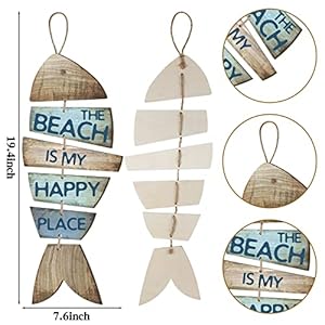 Qunclay Beach Wall Decor Wooden Beach Decorations for Home Coastal Fish Sign Beach is My Happy Place Beach Signs Hanging Wall Decor for Bathroom Bedroom Home Decoration Qunclay Beach Wall Decor Wooden Beach Decorations for Home Coastal Fish Sign Beach is My Happy Place Beach Signs Hanging Wall Decor for Bathroom Bedroom Home Decoration