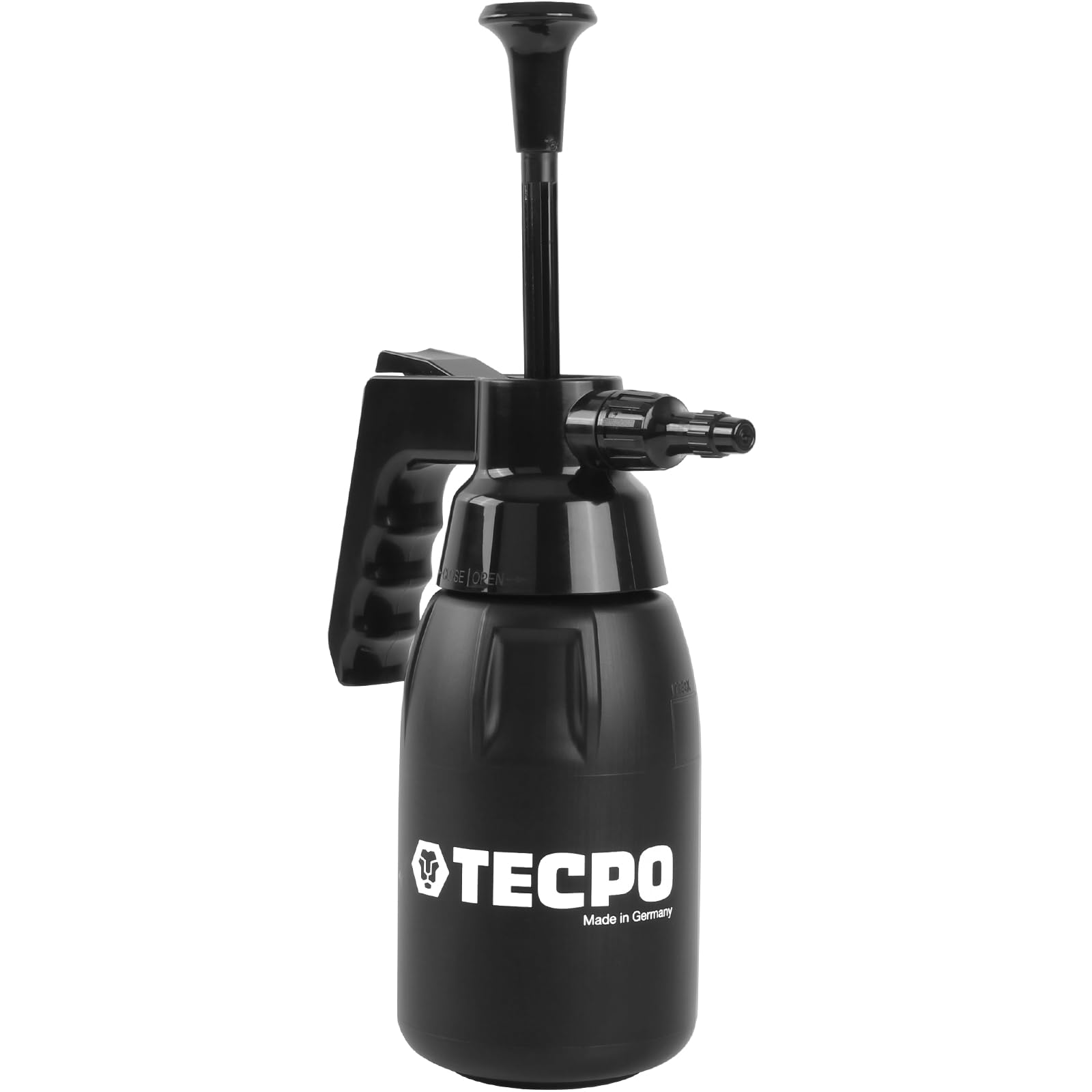 TECPO 3x Druckpumpzerstäuber 1L für Bremsenreiniger, Chemikalienbeständig, verstellbare Düse, 3 bar Druck, ergonomischer Griff, nachhaltiges Bio-PE, Pumpsprühflasche für Reinigung & Industrie