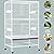 Yaheetech 52in Large Metal Bird Cage Parrot Cage with Rolling Stand Storage Shelf and Tray White