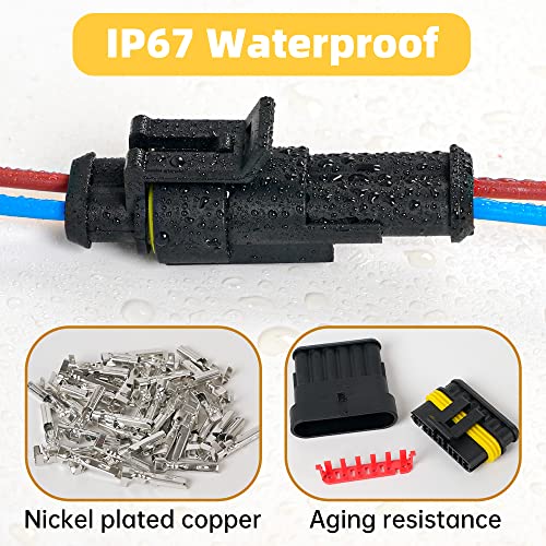 image for Amliber 708Pcs 43 Kits Waterproof Automotive Electrical Connector Term