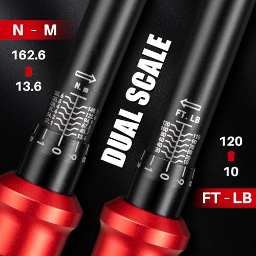 Image of 3 /8-Inch Drive Click Torque Wrench-10-120 Ft-Lb for Car Motorcycle
