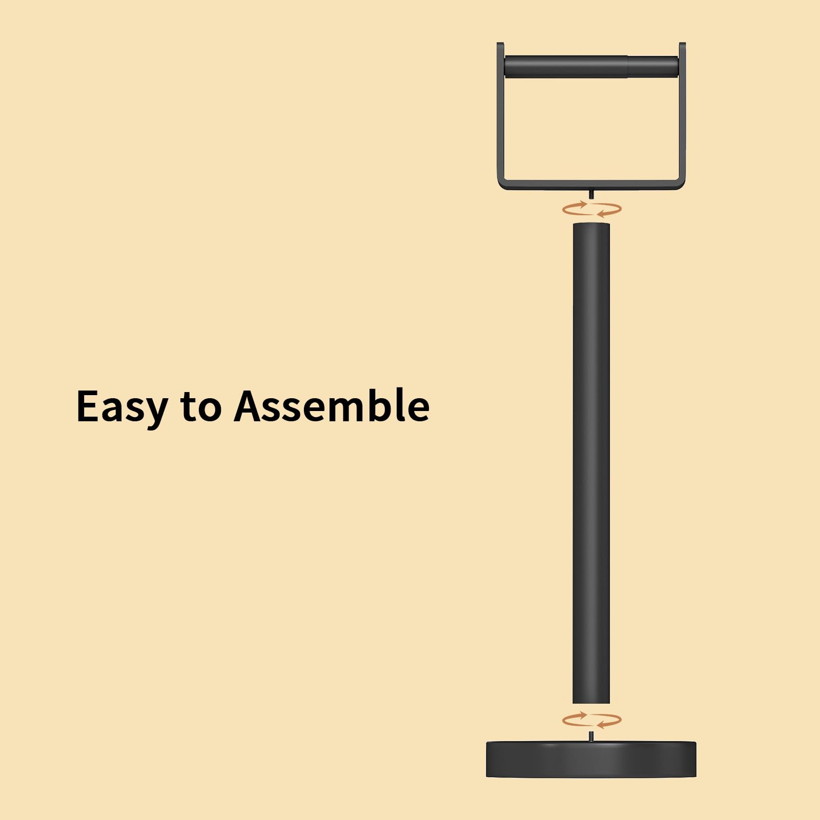 YUMORE Heavy Duty Toilet Paper Holder Stand, Extra-Weighted Base No Tipping — Amazon image 5