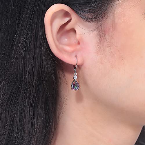 CiNily Teardrop Leverback Dangle Earrings for Women Hypoallergenic 14K Gold Plated Cubic Zircon Drop Earrings Fashion Crystal Earrings for Girls Jewelry Christmas Gifts3