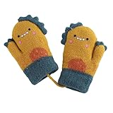 FRCOLOR Thick Boy Girl Winter Gloves Fashion Cartoon Mittens for Boys and Girls Months Winter Gloves and
