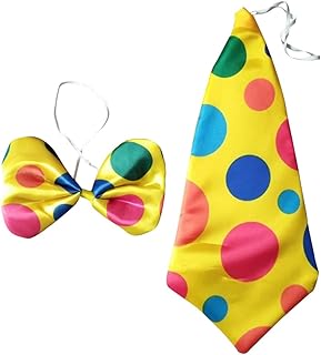 Carnival Clown Tie Clown Tie and clown bow tie clown neck tie circus clown accessories Bow Tie Carnival Boys Party Bow Tie