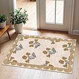 Othilic Front Door Mat Outside Entrance - 2x3 Spring Floral Non-Slip Washable Doormat Indoor Outdoor Door Mat Beige Vintage Farmhouse Entry Rug Small Throw Rugs for Entryway Kitchen Front Porch Decor