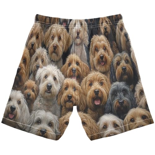 Boys Beach Board Shorts Dog Real Cute Swim Trunk Teen Swimwear 8-16Y Multicolor2