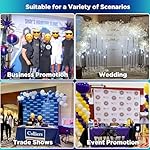 Custom Backdrop with Stand | Custom Step and Repeat -Made in USA- 8ft x 8ft Wrinkle-Free Non-Glare Fabric,with Thick Heavy Duty Aluminum Stand (Included) Personalized backdrops for Events - Image 3