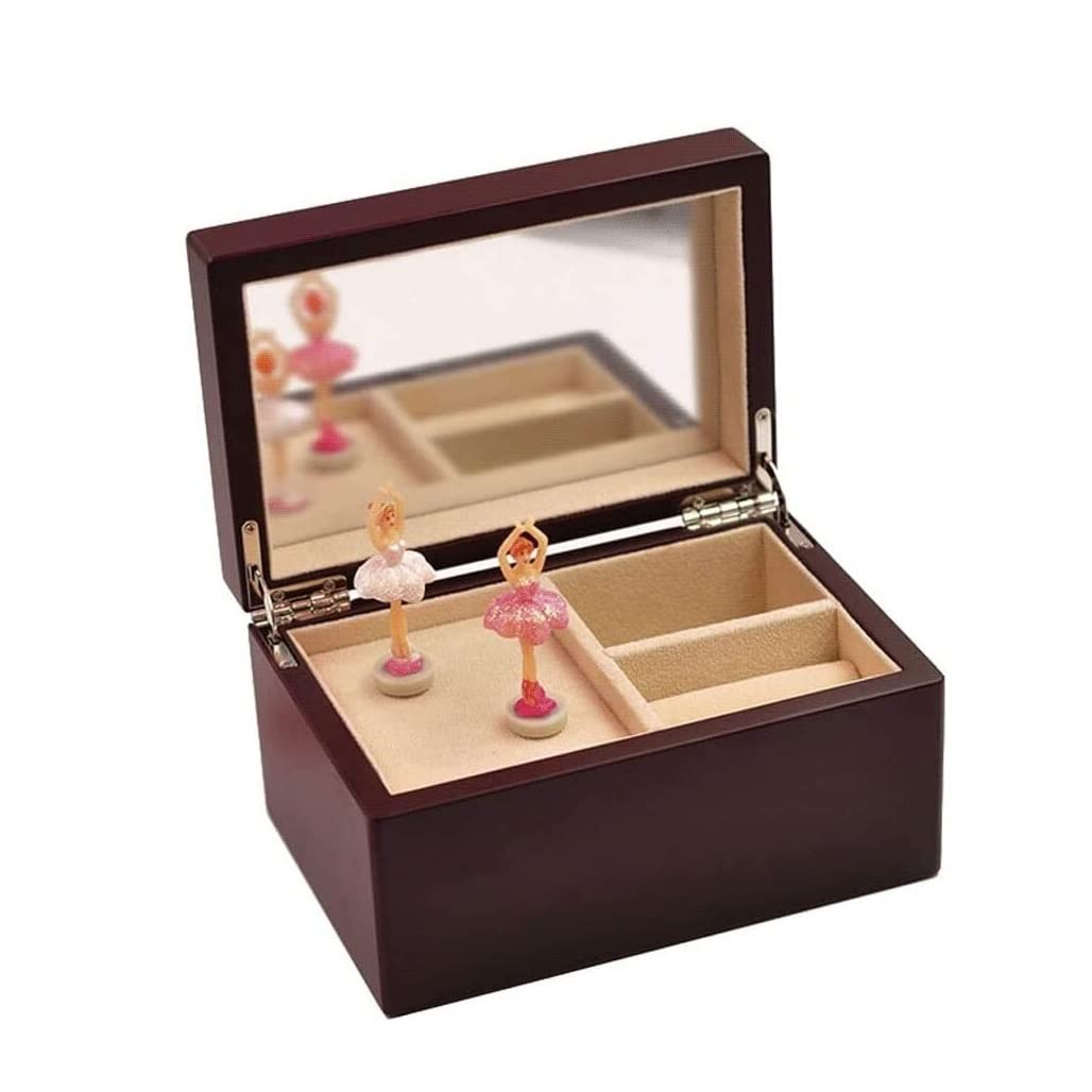 Caja de música Caja De Musica Niña Joyero De Música De Bailarina Con Caja De Almacenamiento De Joyas De Flores Eternas, Regalo De Caja De Música Personalizada Para El Día De San Valentín Caja Musical
