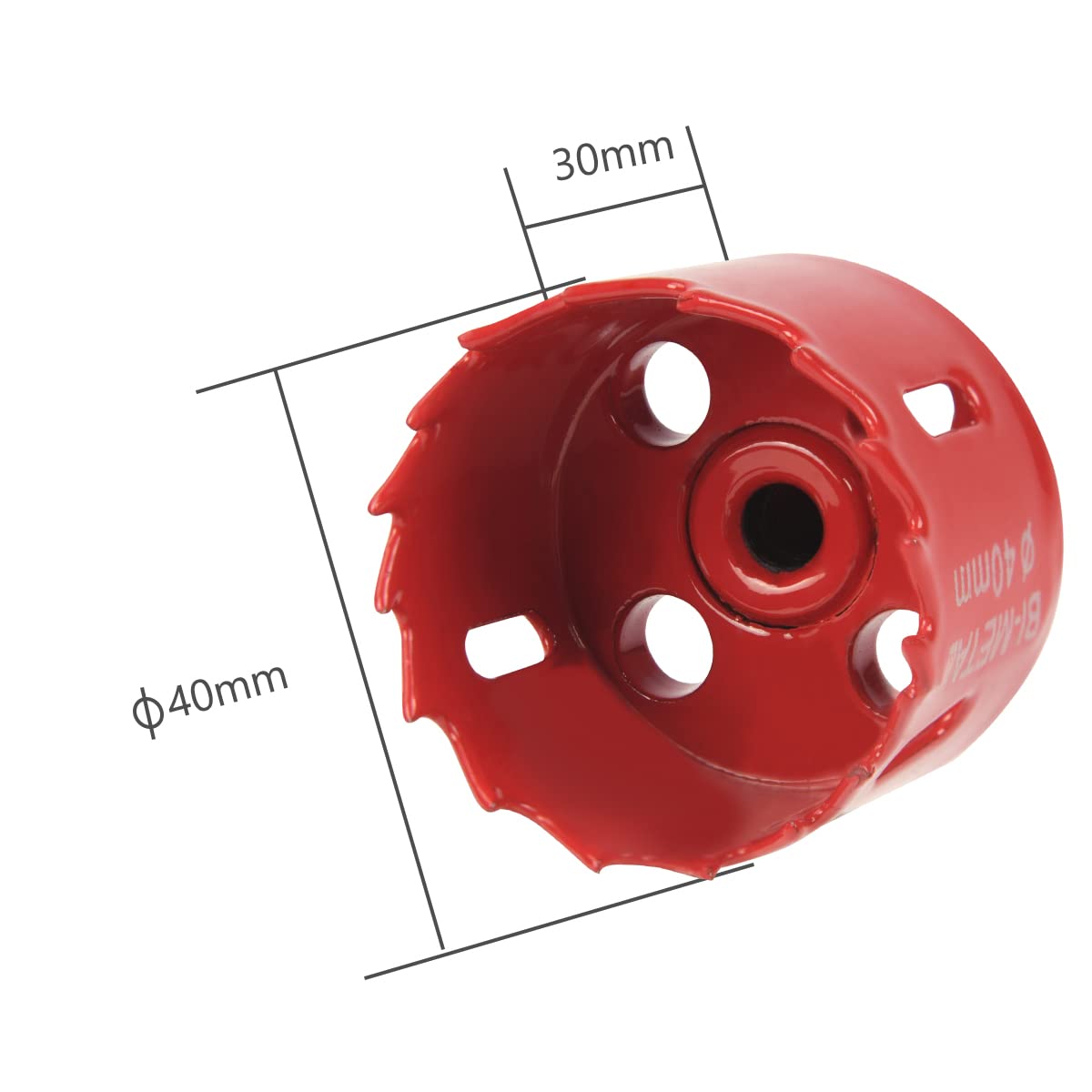 flintronic Bi-Metal Hole Saw, 40mm Hole Saw Cutter for Drilling Soft Metal Wood, PVC Board and Plastic for Cutting Circular Holes - Image 2