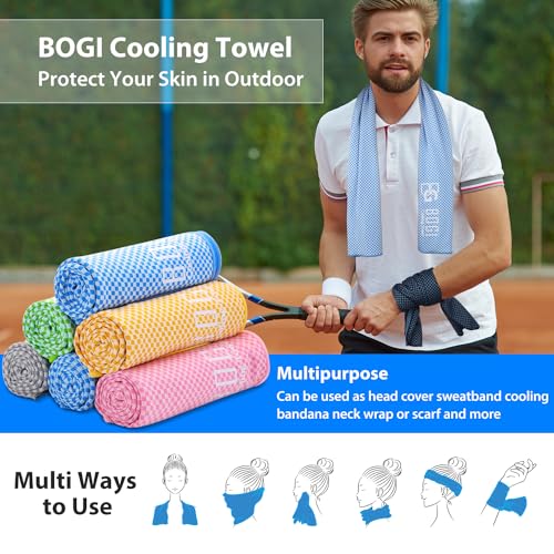 BOGI Cooling Towels for Neck and Face, Soft Breathable Cool Towel for Instant Cooling Stay Cool for Yoga, Sport, Gym, Camping, Running & More Activities - Image 5