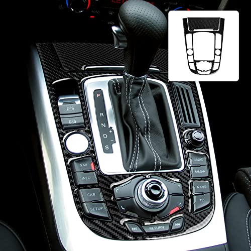 OYDDL Copertura per leva del cambio auto in fibra di carbonio compatibile con Audi A4 B8 A5 S4 S5 Q5 RS4 RS5 Accessori interni (stile E)
