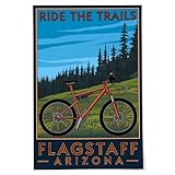 Lantern Press 24x36 Inch Giclee Art Print Wall Decor, Flagstaff, Arizona, Ride the...