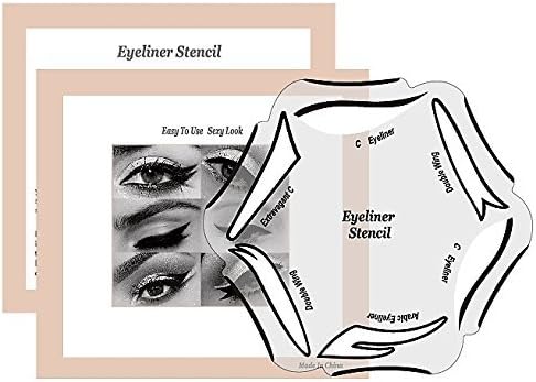 Gugzy® Siempre21 6 Styles of Eyeliner Stencil Models for the perfect Eyeline, Cat Eyeliner, Double Wing, Extravagant Cat, Arabic Eyeliner (Style1)
