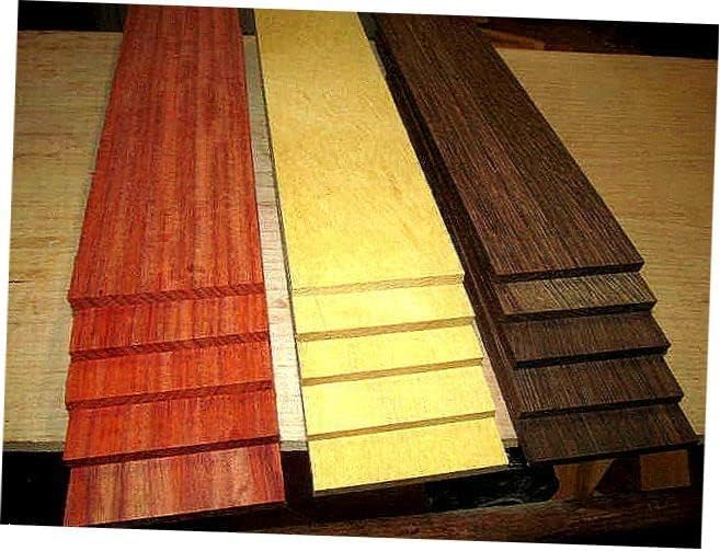3 Piece Multipak Thin Wenge, Yellowheart, Padauk 12" X 3" X 1/4" Suitable Wood Pieces for Wood Crafts and Projects