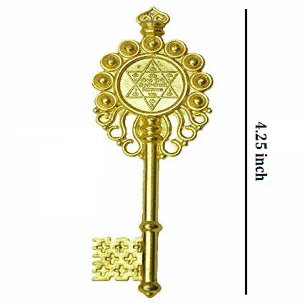UROOH Laxmi Kuber ATM with Kuber Kunji, Religious Brass Key, 6cm, 60g, Plastic and Brass 2