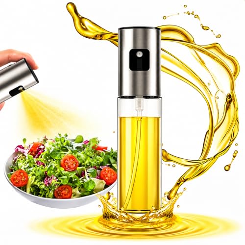 Image of Oil Sprayer Bottle for Cooking Oil Dispenser Olive Oil Sprayer For Air Fryer Premium Glass Bottle with For Kitchen | 100 ML
