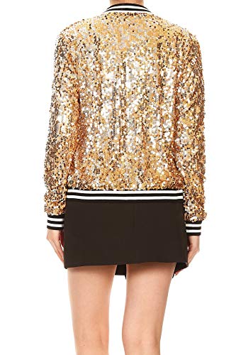 Anna-Kaci Womens Sequin Jacket Bomber Coat 1989 Slitter Outfit For Concert Party2
